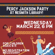 Nesmith Library Children's Percy Jackson Party