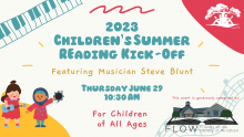 Summer reading program promotional graphic